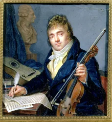 Portræt af en Komponist med hans Violin og Partitur